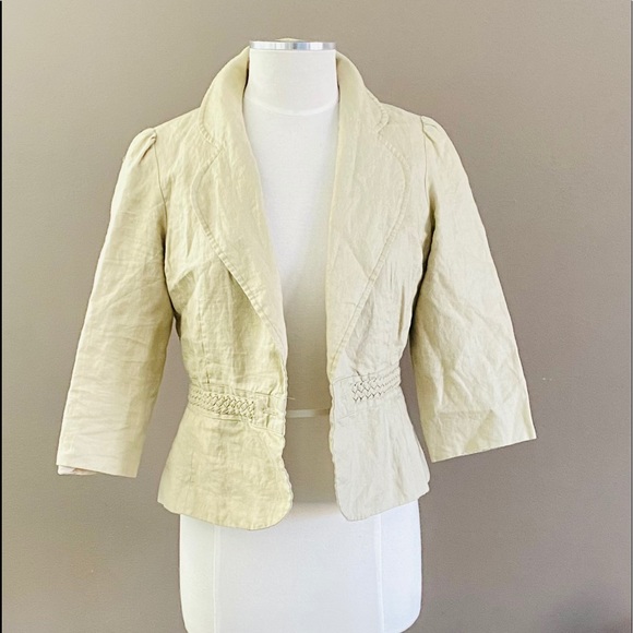 Willi Smith Linen Blazer Size 6 - Picture 1 of 4